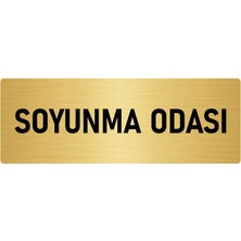 Özarslan Dizayn Metal Yönlendirme Levhası, Departman Kapı Isimliği Soyunma Odası 10X20 Cm Altın Renk