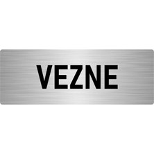 Özarslan Dizayn Metal Yönlendirme Levhası, Departman Kapı Isimliği Vezne 5X20 Cm Gümüş Renk