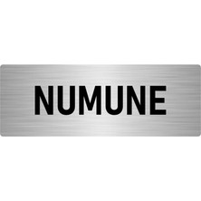 Özarslan Dizayn Metal Yönlendirme Levhası, Departman Kapı Isimliği Numune 10X20 Cm Gümüş Renk