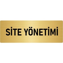 Özarslan Dizayn Metal Yönlendirme Levhası, Departman Kapı Isimliği Site Yönetimi 10X20 Cm Altın Renk