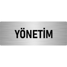 Özarslan Dizayn Metal Yönlendirme Levhası, Departman Kapı Isimliği Yönetim 10X20 Cm Gümüş Renk