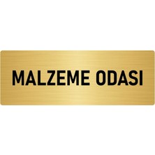 Özarslan Dizayn Metal Yönlendirme Levhası, Departman Kapı Isimliği Malzeme Odası 7X20 Cm Altın Renk
