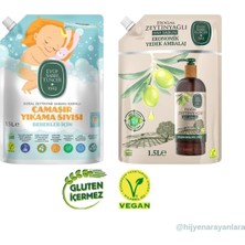 Eyüp Sabri Tuncer Bebek Çamaşır Deterjanı ve Sıvı Sabun 1500 ml Hipoalerjenik Özellikli 2'li Set
