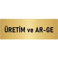 Özarslan Dizayn Metal Yönlendirme Levhası, Departman Kapı Isimliği Üretim ve Ar-Ge 5X20 Cm Altın Renk
