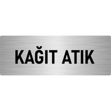 Özarslan Dizayn Metal Yönlendirme Levhası, Departman Kapı Isimliği Kağıt Atık 7X20 Cm Gümüş Renk