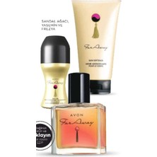Avon Far Away Edp 30 ml Kadın Parfüm Rollon Losyon 3 Lü Paket 546458416456