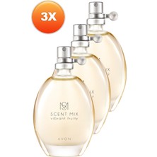 Avon Scent Mix Vibrant Fruity Kadın Parfüm Edt 30 ml 3'lü Set