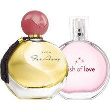 Avon Far Away Edp 50 ml Wish Of Love Edt 50 ml Kadın Parfüm Seti