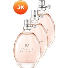 Avon Scent Mix Romantic Bouquet Kadın Parfüm Edt 30 ml 3'lü Set