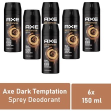 Axe Erkek Deodorant Dark Temptation 150 Ml - 6'Lı  Paketi