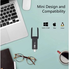 KingBoos Dual Band Wifi 5 AC1200 Mbps Wireless Speed USB 3.0 Adaptör Kablosuz Çift Anten Uzun Menzilli Wifi Alıcı