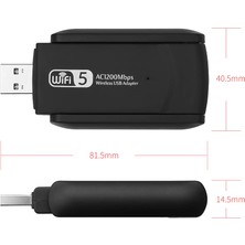 KingBoos Dual Band Wifi 5 AC1200 Mbps Wireless Speed USB 3.0 Adaptör Kablosuz Çift Anten Uzun Menzilli Wifi Alıcı
