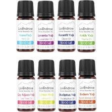 Lavendrose Set Of 8 Healing Set Essential Oil And Aromatherapy Set 100% Pure Essential Oil Set