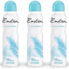 Emotion Ocean Fresh Kadın Deodorant 150 Ml 3'Lü  Paketi