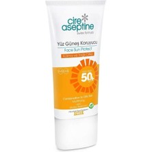 Cire Aseptine Yüz Güneş Koruyucu Krem SPF 50 Yağlı ve Karma Ciltler İçin Renksiz 50 ml