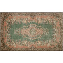 Sempati Halı Gerçek El Dokuma Eskitme Vintage Halı 186x298 Cm 9839