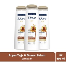 Dove Saç Bakım Şampuanı Argan Yağı Onarıcı Bakım 400 Ml X3 Adet