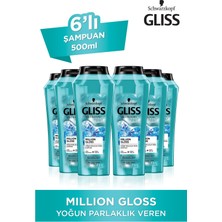 Gliss Gliss Million Gloss Yoğun Parlaklık Veren Şampuan 500 Ml 6'Lı