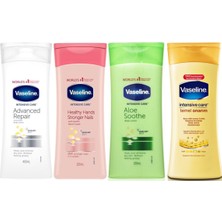 Vaseline Body Lotion Çeşitleri 200ML x 4 - Muhteşem 4'lü Kış Bakım Seti