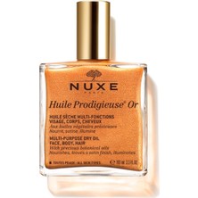 Nuxe Huile Prodigieuse Or - Altın Parıltılı Çok Amaçlı Yüz, Vücut, Saçlar Için Kuru Yağ 100 ml