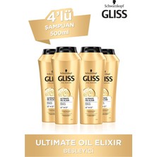 Gliss Ultimate Oil Elixir Besleyici Şampuan 500 Ml 4'Lü