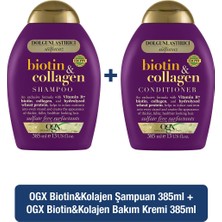 Ogx Biotin  Sülfatsız Şampuan 385 Ml Biotin  Saç Bakım Kremi 385 Ml