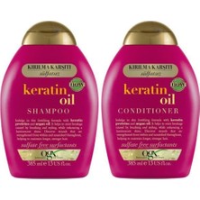 Ogx Kırılma Karşıtı Keratin Oil Sülfatsız Şampuan 385ml Bakım Kremi 385ml