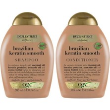 Ogx Düzleştirici Brazilian Keratin Sülfatsız Şampuan 385ml+Sülfatsız Bakım Kremı385ml