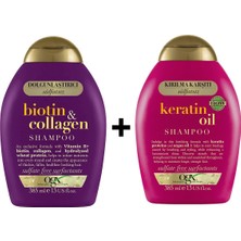 Ogx Dolgunlaştırıcı Biotin &  Şampuan 385 Ml + Keratin Oil Kırılma Karşıtı Şampuan 385 Ml