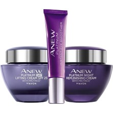 Avon Anew Platinum Gece Gündüz Yüz Kremi ve Göz Pürüzsüzlüğü Kremi Paketi