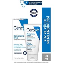 Cerave Nemlendirici Krem Kuru Ciltler Seramid ve Hyalüronik Asit Içerikli Yüz Vücut Kremi 50ML Cera