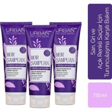 Urban Care Turunculaşma Karşıtı Mor Saç Bakım Şampuanı 3x250 Ml-Vegan-Uv Koruma