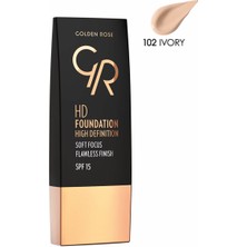 Golden Rose Fondöten - Hd Foundation High Definition 102 Ivory 8691190832520