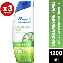 Head&Shoulders Head And Shoulders Derinlemesine Temiz Yağlanma Kontrolü 400 Ml X 3 Adet