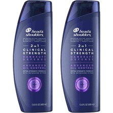 Head&Shoulders Head And Shoulders Head &Shoulders Kepek Savunma Yağ Kontrolü 2'Sı1arada 400 Ml X 2 Adet
