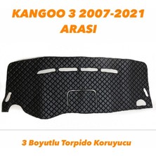 Lion Auto Kangoo 3 2007-2021 Arası 3 Boyutlu Deri Kapitone Torpido Örtüsü