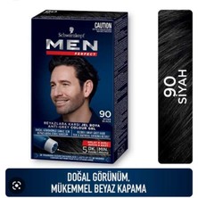 Schwarzkopf Men Perfect 90 Siyah Saç Boyası 6 Adet (Yeni Ambalaj)