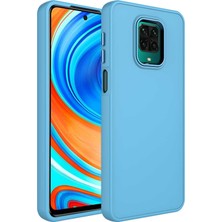 Kilifone - Xiaomi Redmi Note 9s - Kılıf Metal Çerçeve ve Buton Tasarımlı Silikon Luna Kapak