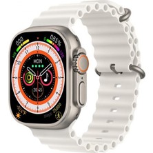 Pazariz Gs8 Watch 8 Ultra Akıllı Saat Beyaz Watch + Beyaz Pro4 Benzeri Bluetooth Kulaklık Hediye