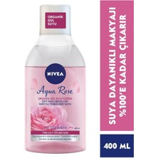 Nivea Aqua Rose Micellar Gül Suyu Içeren Çift Fazlı Makyaj Temizleme SUYU,400ML, Tüm Ciltler Için