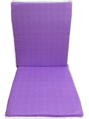 Nelson Sandalye Minderi Arkalıklı Lastikli Fermuarlı Süngerli-1 Adet(Mor Kırçıllı)Yıkanabilir