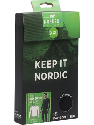 NordSox Erkek Üst Siyah Bambu Içlik