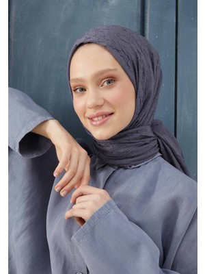 Fresh Scarfs Bambu Şal Mavi  Gri