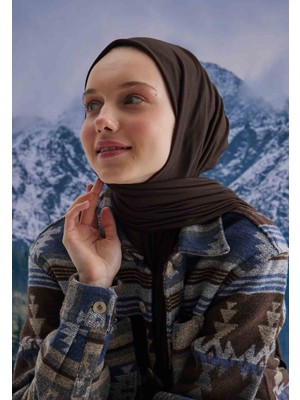 Fresh Scarfs Koyu Kahve Penye Şal