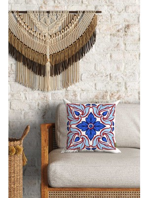 Caisya Home Etnik Desenli Çift Yön Dijital Baskılı Dekoratif Kırlent Kılıfı Yastık Kılıfı 39 x 39 cm