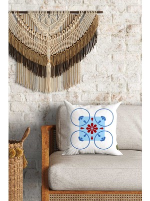 Caisya Home Etnik Desenli Çift Yön Dijital Baskılı Dekoratif Kırlent Kılıfı Yastık Kılıfı 39 x 39 cm