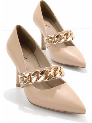 Bambi Nude  Kadın Klasik Topuklu Ayakkabı K01209311009