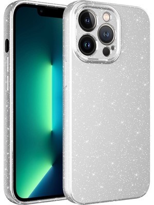 Kny Apple Iphone 14 Pro Kılıf Kamera Korumalı Simli Lüx Koton Silikon