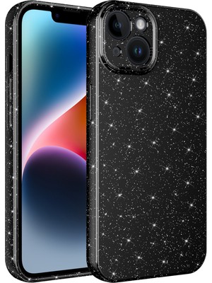 Kny Apple Iphone 14 Kılıf Kamera Korumalı Simli Lüx Koton Silikon