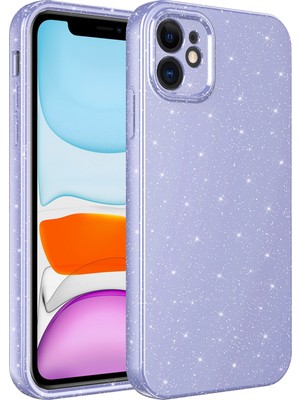 Kny Apple Iphone 12 Kılıf Kamera Korumalı Simli Lüx Koton Silikon
